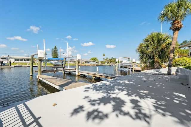 5348 Lawrence Ln, New Port Richey, FL 34652 - dock area featuring boat lift and a water view