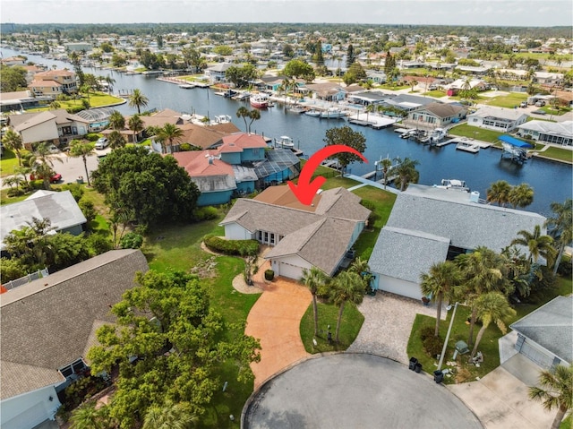 5348 Lawrence Ln, New Port Richey, FL 34652 - aerial view of residential area featuring a nearby body of water