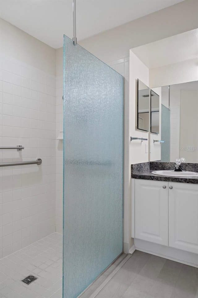 7445 Nature Walk Dr, Spring Hill, FL 34606 - bathroom featuring a stall shower and vanity