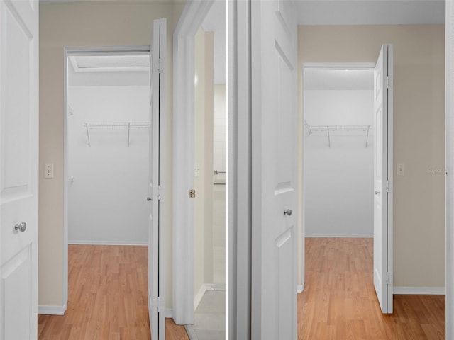 7445 Nature Walk Dr, Spring Hill, FL 34606 - corridor with light wood finished floors