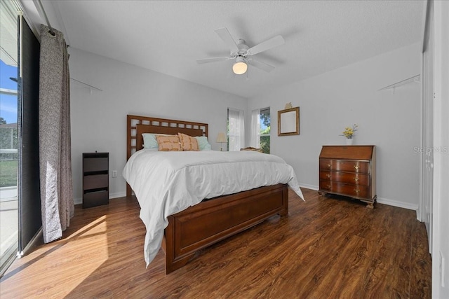 14178 Pullman Dr, Spring Hill, FL 34609 - bedroom featuring wood finished floors and ceiling fan