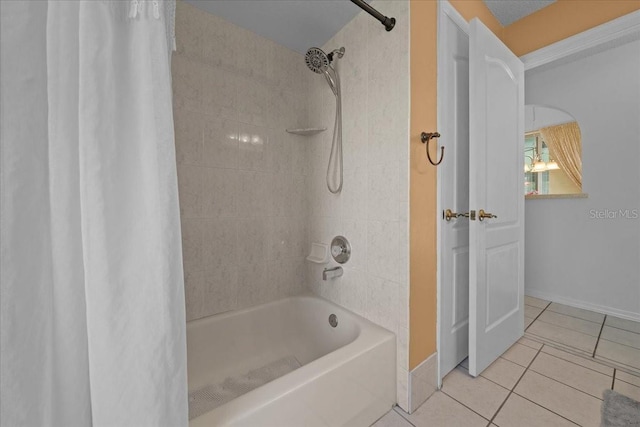 14178 Pullman Dr, Spring Hill, FL 34609 - full bathroom featuring shower / tub combo and tile patterned floors