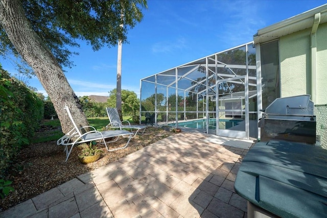 14178 Pullman Dr, Spring Hill, FL 34609 - view of patio featuring an outdoor pool, a lanai, and a grill