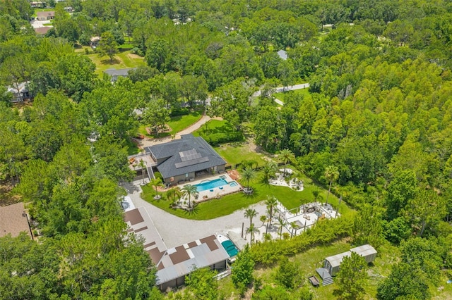 26221 Pheasant Run, Wesley Chapel, FL 33544 - aerial view of a pool and a forest