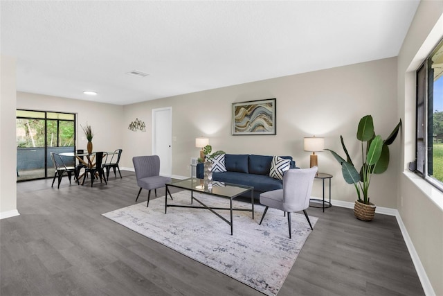 5215 Azalea Cir, Dade City, FL 33523 - living area featuring baseboards and wood finished floors