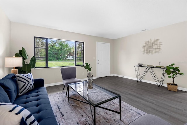 5215 Azalea Cir, Dade City, FL 33523 - living area with wood finished floors and baseboards
