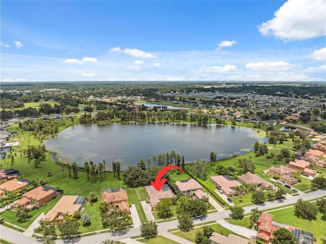 9829 Sorbonne Loop, Seffner, FL 33584 - aerial view of residential area featuring a large body of water