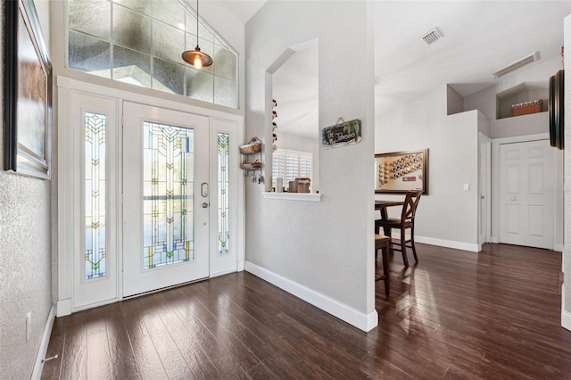 1478 Brigadier Dr, Spring Hill, FL 34608 - foyer with high vaulted ceiling and wood finished floors