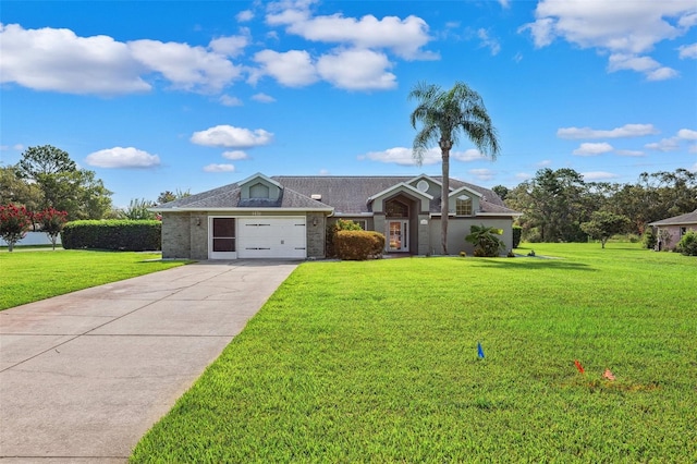 1478 Brigadier Dr, Spring Hill, FL 34608 - traditional-style home with an attached garage, driveway, and a front lawn