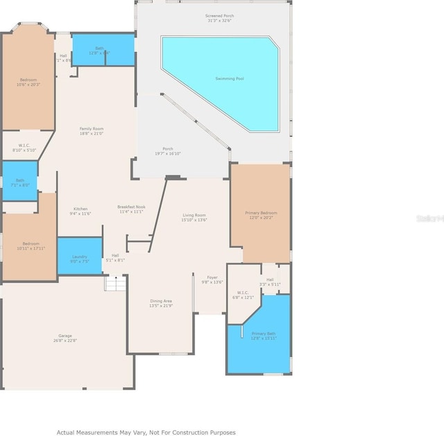 7328 Blue Skies Dr, Spring Hill, FL 34606 - view of floor plan / room layout