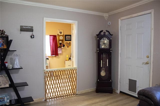 5635 Kimball Rd, Mulberry, FL 33860 - living area with ornamental molding and wood finished floors