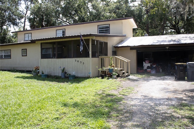 5635 Kimball Rd, Mulberry, FL 33860 - view of front of home with a front yard