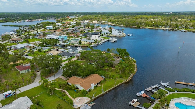8143 Channel Dr, Port Richey, FL 34668 - bird's eye view of a large body of water
