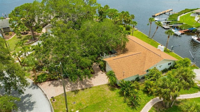 8143 Channel Dr, Port Richey, FL 34668 - view from above of property with a nearby body of water