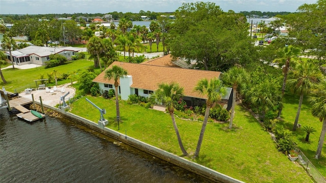 8143 Channel Dr, Port Richey, FL 34668 - aerial view of property and surrounding area featuring a large body of water