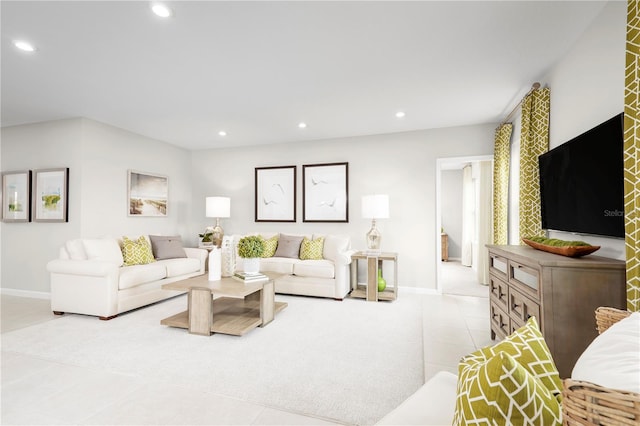 10864 SW 73rd Ct, Ocala, FL 34476 - living area featuring light tile patterned floors and recessed lighting