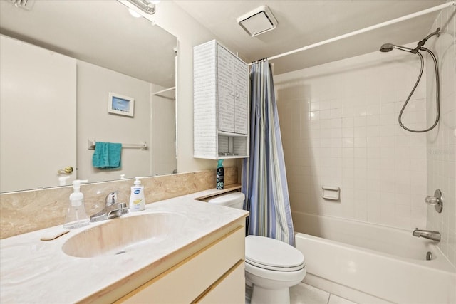 12141 Spartan Way Unit 102, Hudson, FL 34667 - full bathroom featuring shower / bath combo with shower curtain, vanity, and tile patterned floors