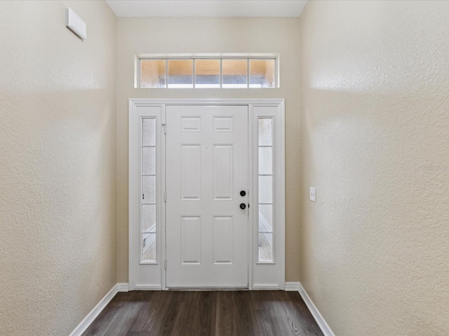 5048 Teather St, Spring Hill, FL 34608 - foyer featuring dark wood-type flooring and a textured wall