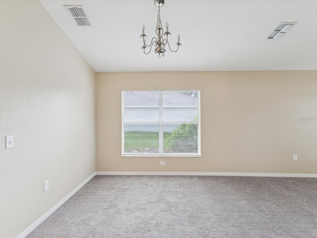 5048 Teather St, Spring Hill, FL 34608 - carpeted spare room featuring a chandelier and baseboards