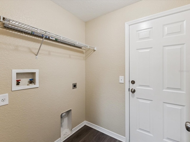 5048 Teather St, Spring Hill, FL 34608 - washroom featuring electric dryer hookup, dark wood-type flooring, and washer hookup