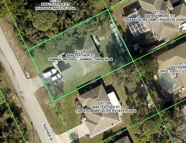 5048 Teather St, Spring Hill, FL 34608 - aerial map of property and surrounding area