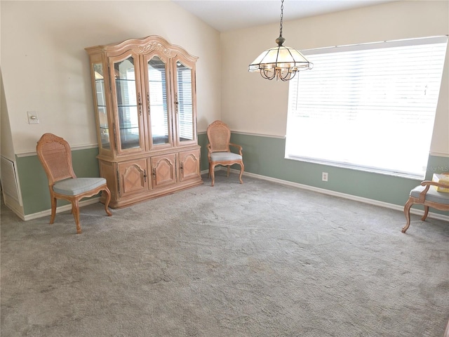 9168 Southern Comfort Ct, Weeki Wachee, FL 34613 - living area with a chandelier and carpet flooring