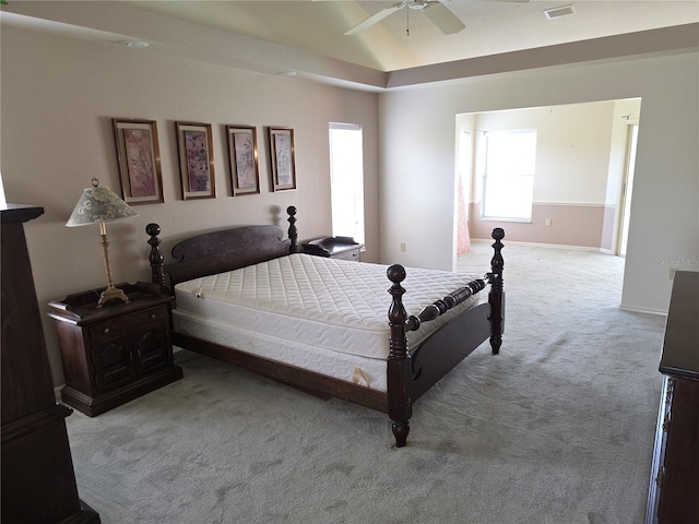 9168 Southern Comfort Ct, Weeki Wachee, FL 34613 - carpeted bedroom with ceiling fan and baseboards