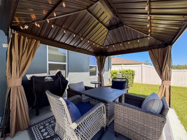 8855 Prairie Creek Dr, New Port Richey, FL 34655 - view of patio with a gazebo