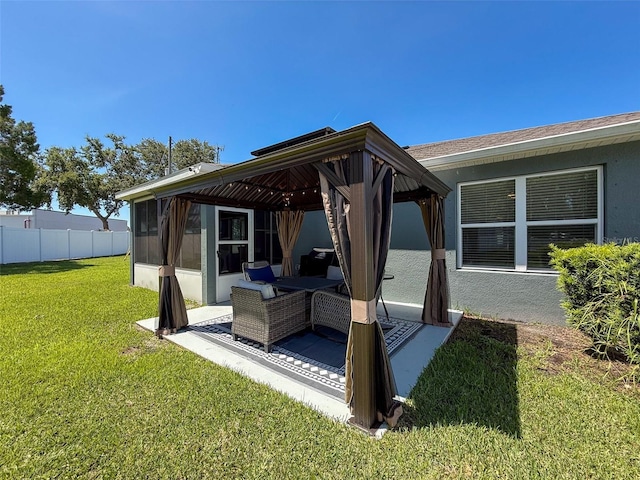 8855 Prairie Creek Dr, New Port Richey, FL 34655 - view of patio / terrace featuring a gazebo and a sunroom