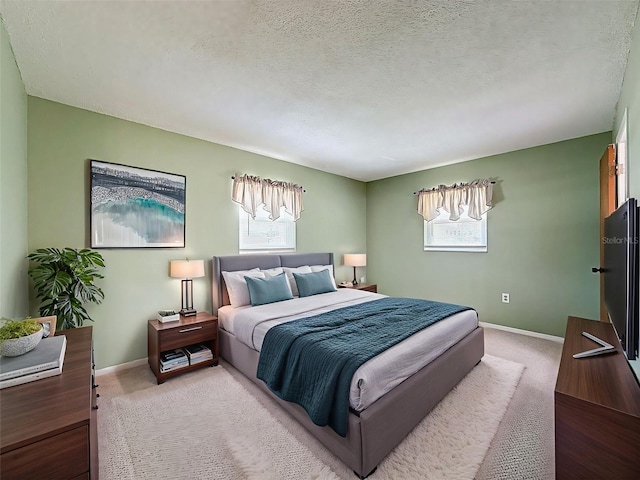 11094 Auburndale St, Spring Hill, FL 34609 - bedroom with multiple windows, a textured ceiling, and carpet floors