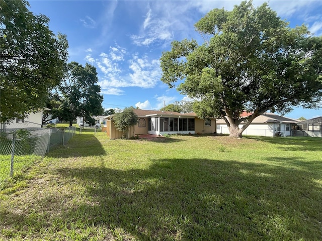 10458 Clingman St, Spring Hill, FL 34608 - view of yard with a sunroom
