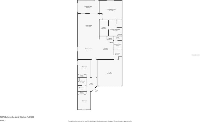 16874 Balance Cv, Land O Lakes, FL 34638 - view of home floor plan