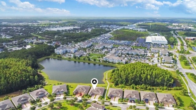 16874 Balance Cv, Land O Lakes, FL 34638 - aerial overview of property's location with a nearby body of water and nearby suburban area