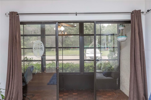 3153 Lake Pine Way Unit A1, Tarpon Springs, FL 34688 - doorway featuring ceiling fan