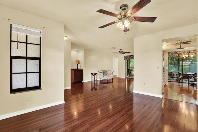 6654 Brambleleaf Dr, Spring Hill, FL 34606 - spare room with wood finished floors and a ceiling fan