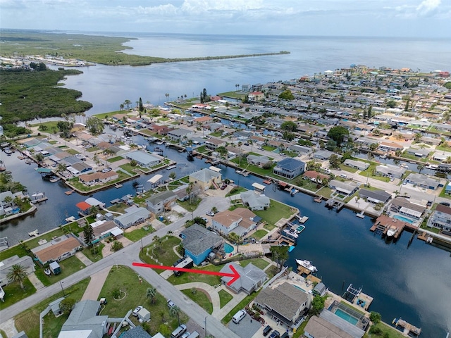 13637 Lagoon Dr, Hudson, FL 34667 - aerial view of property's location with a large body of water and nearby suburban area