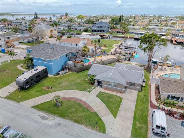 13637 Lagoon Dr, Hudson, FL 34667 - aerial perspective of suburban area featuring a nearby body of water