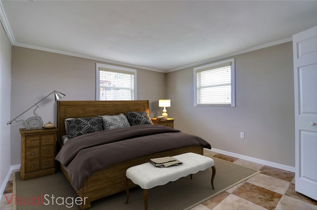 13637 Lagoon Dr, Hudson, FL 34667 - bedroom with multiple windows and crown molding