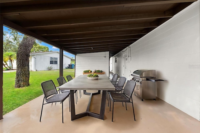 1324 Newhope Rd, Spring Hill, FL 34606 - view of patio with outdoor dining area and area for grilling
