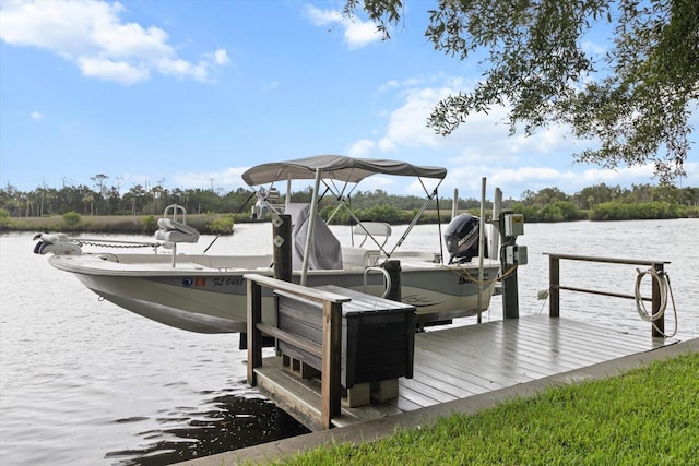 11446 W Bayshore Dr Unit 36, Crystal River, FL 34429 - dock area with a water view and boat lift