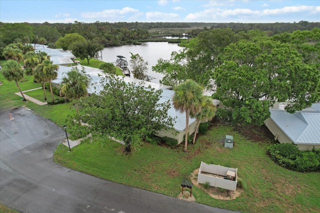 11446 W Bayshore Dr Unit 36, Crystal River, FL 34429 - drone / aerial view of a nearby body of water and a heavily wooded area