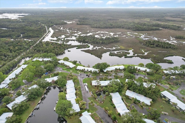 11446 W Bayshore Dr Unit 36, Crystal River, FL 34429 - aerial overview of property's location featuring a large body of water and a forest