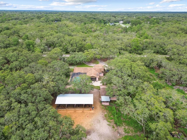 18531 Ozark Dr, Hudson, FL 34667 - aerial view of property and surrounding area featuring a heavily wooded area