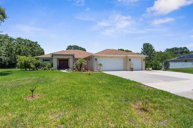 9863 Deer St, Spring Hill, FL 34608 - ranch-style house with an attached garage, stucco siding, and concrete driveway