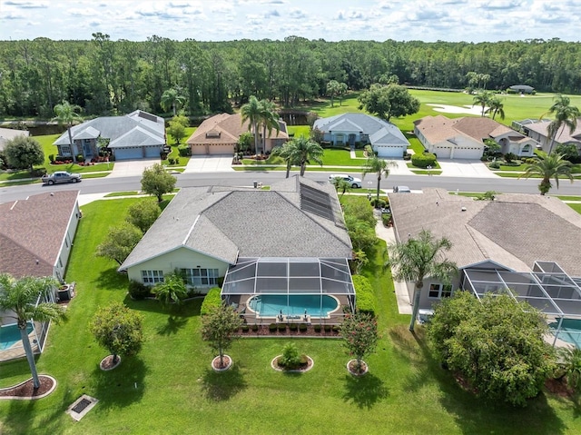 1610 Winding Willow Dr, Trinity, FL 34655 - aerial view of residential area with a pool