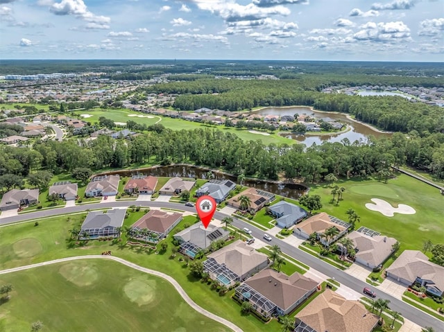 1610 Winding Willow Dr, Trinity, FL 34655 - aerial overview of property's location featuring a golf course and nearby suburban area