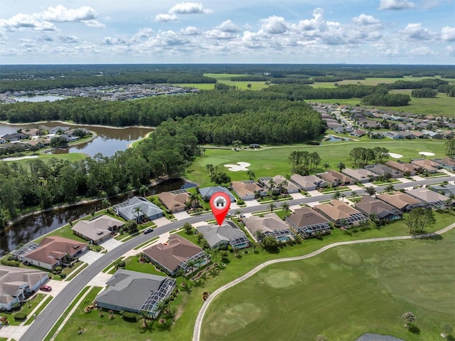 1610 Winding Willow Dr, Trinity, FL 34655 - aerial view of residential area with a large body of water and a golf club