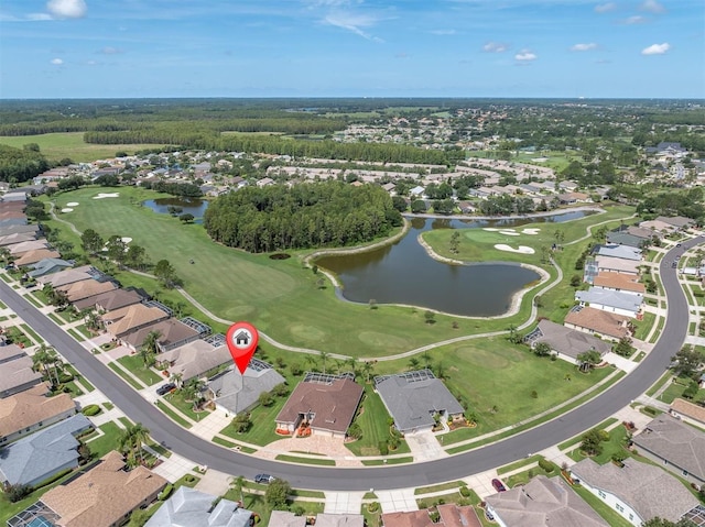 1610 Winding Willow Dr, Trinity, FL 34655 - aerial view of property's location with a large body of water, nearby suburban area, and a golf course