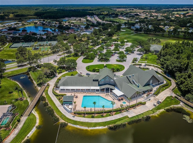 1610 Winding Willow Dr, Trinity, FL 34655 - aerial view of property and surrounding area with a nearby body of water