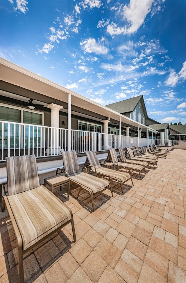 1610 Winding Willow Dr, Trinity, FL 34655 - view of patio with a ceiling fan